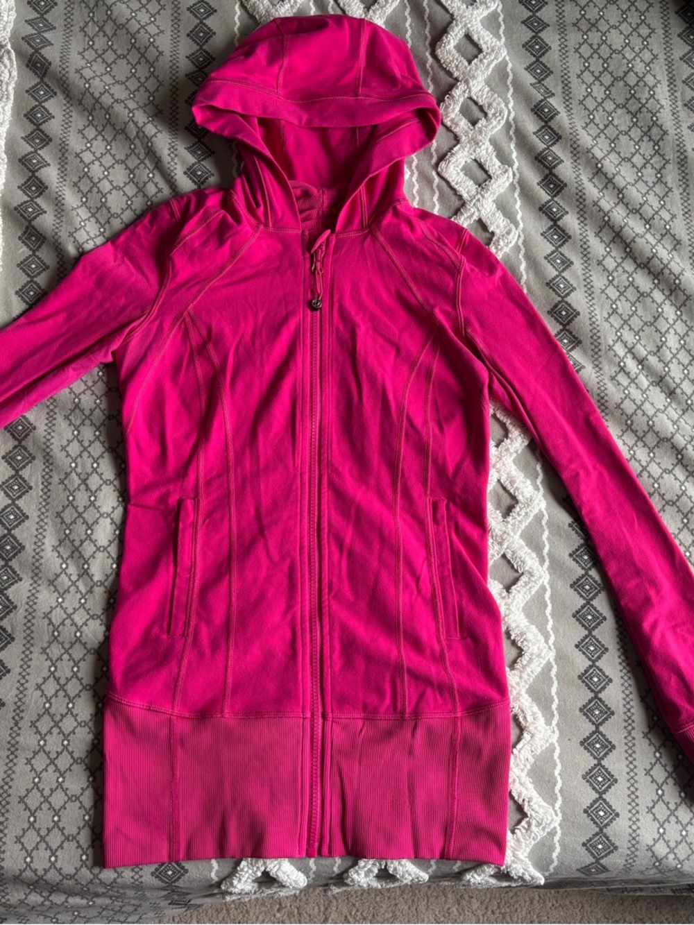 lululemon athletica Hot Pink Hooded Zip up long length
